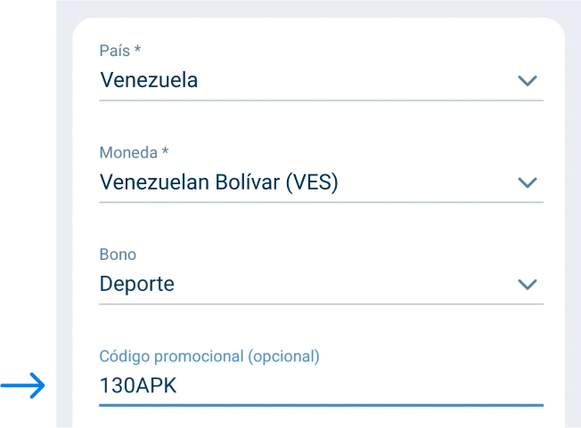 Copia el codigo promocional 1xbet Betapk Venezuela