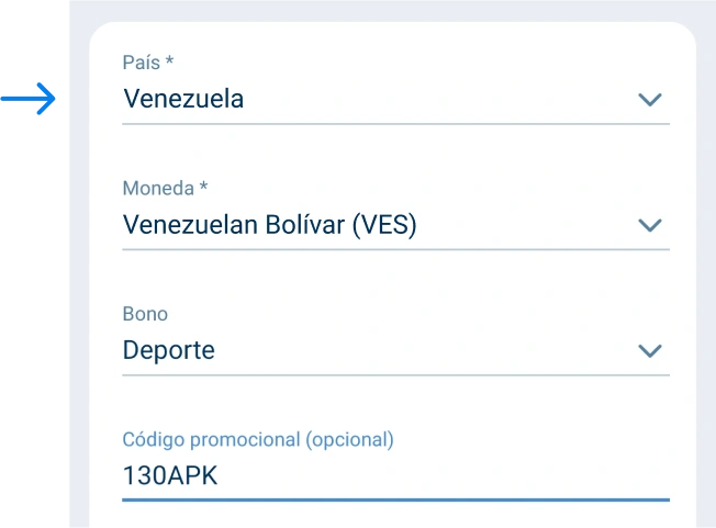 Elige tu país 1xbet Betapk Venezuela